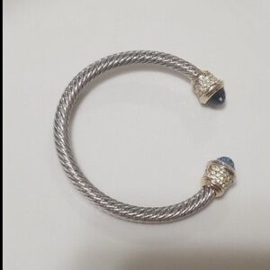 John Medeiros Briolette Wire Cuff Bracelet with Pavé